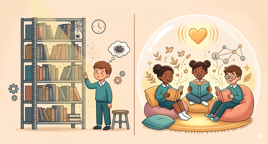 Membangun Perpustakaan Jiwa: Mengapa Setiap Sekolah Butuh Sudut Baca yang Nyaman, Bukan Sekadar Rak Buku Berdebu